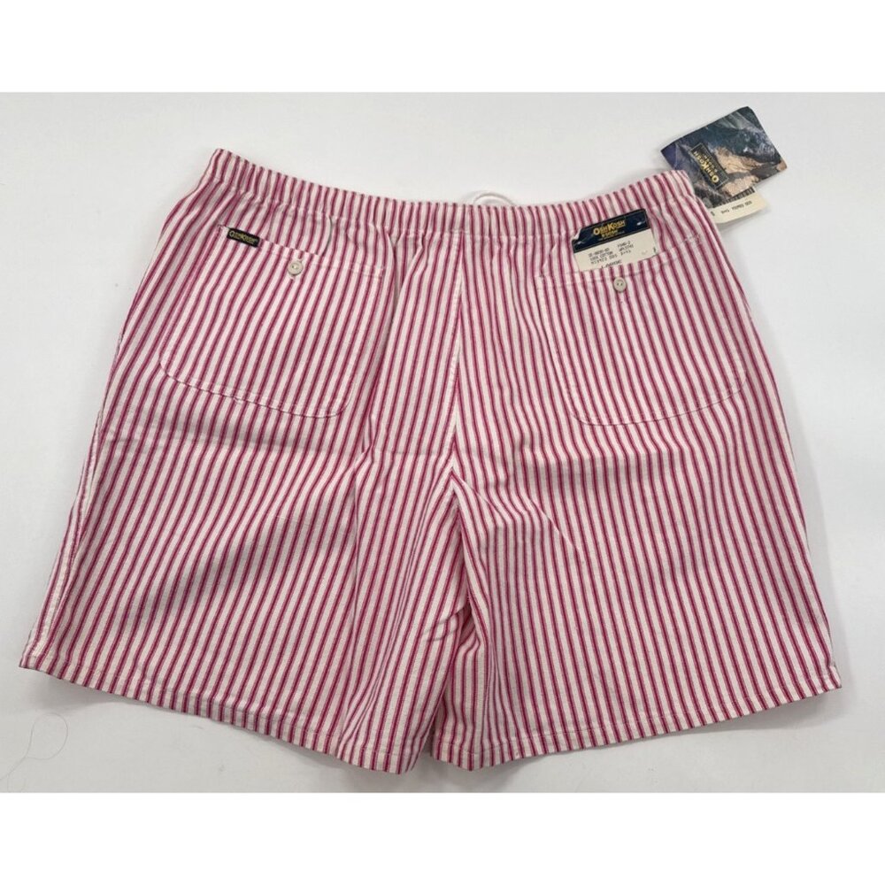 Vintage OshKosh Shorts Mens Large Red Striped Cotton Railroad Conductor NWT - Picture 3 of 16